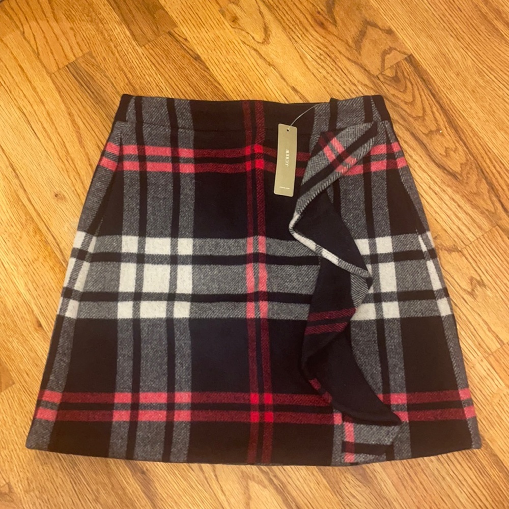 Plaid J.crew wool skirt